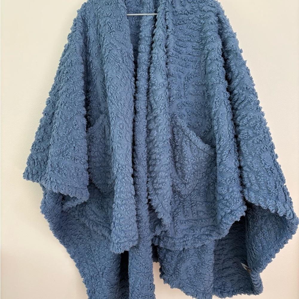 Berkshire Plush Blue Kids Sherpa Cape